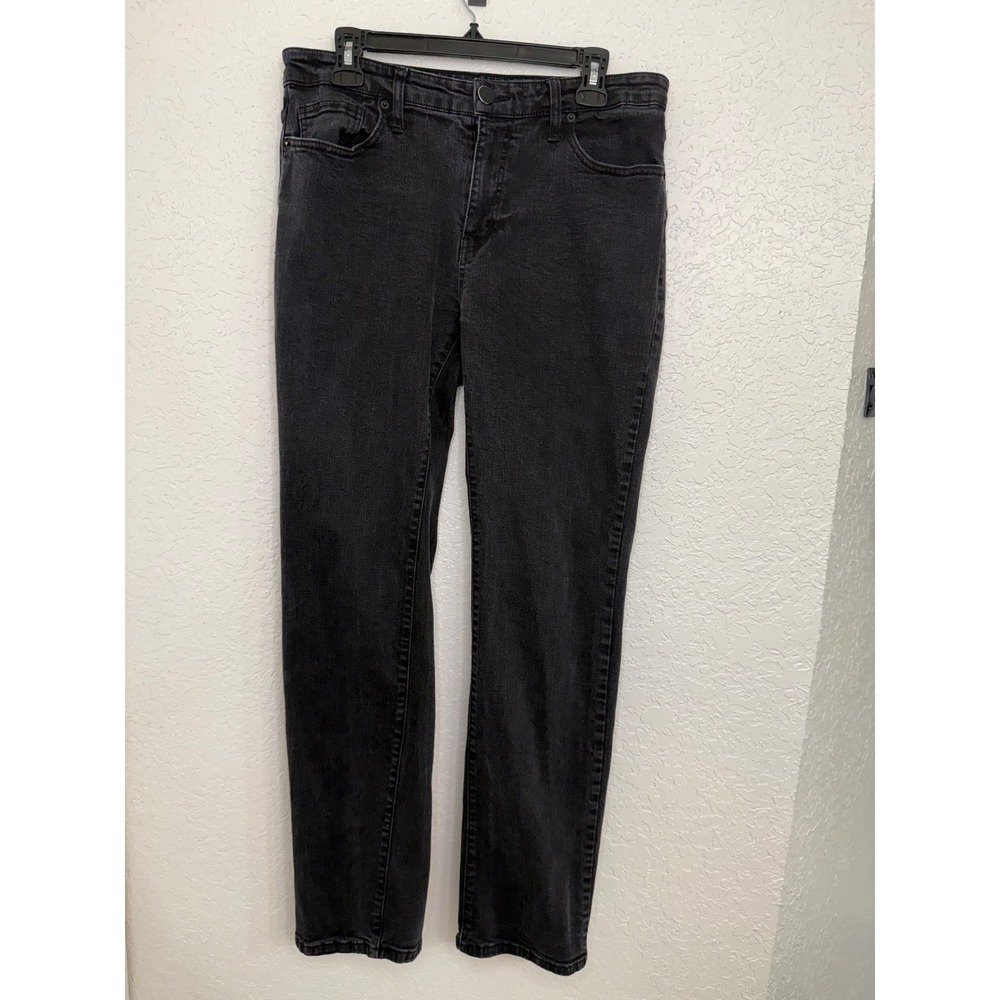 NovaMen Fashion Nova Mens Faded Black Straight Leg Jeans Size 34
